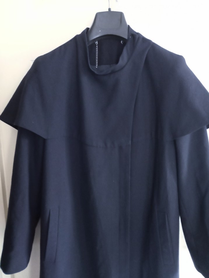 ARMAĞAN 42 beden pelerin pardesü yandan çıtçıtlı cepli astarlı - Görsel 2