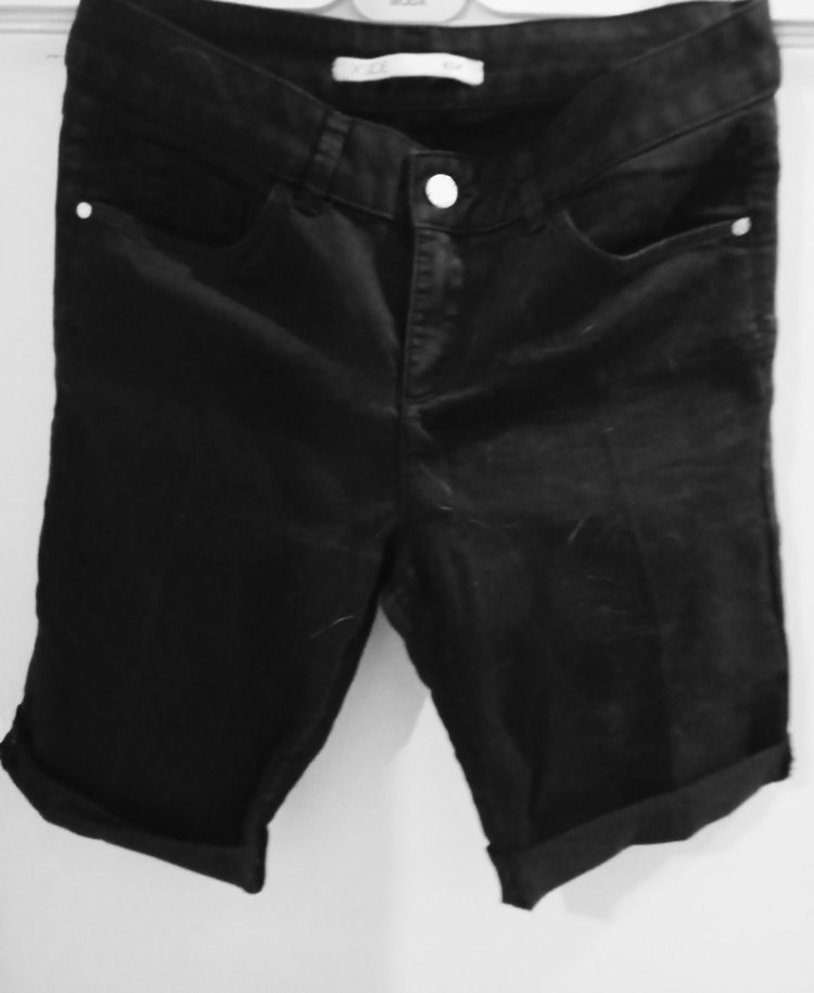 yüksek bel likralı  bayan şort l - Görsel 2