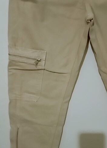 36 Beden Kastro jeans Kargo pantolon ayrıca fermuar detaylı paçalar 