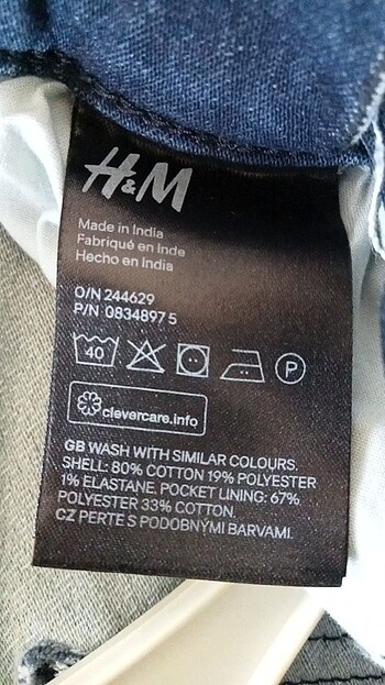 10 Yaş Beden lacivert Renk 10 11 yas H&M kot şort bel lastikli ayarlanıyor