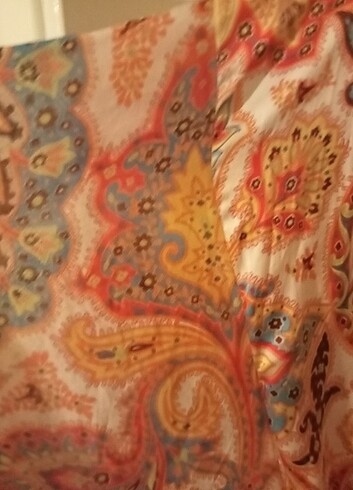 Otantik ipek saten isrer elbise ister bluz lastik yukarı cekknce - Görsel 5