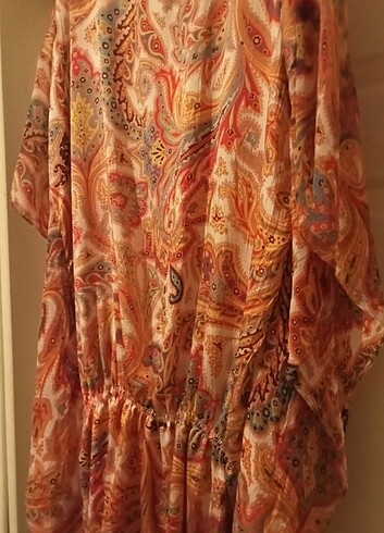 Otantik ipek saten isrer elbise ister bluz lastik yukarı cekknce - Görsel 7