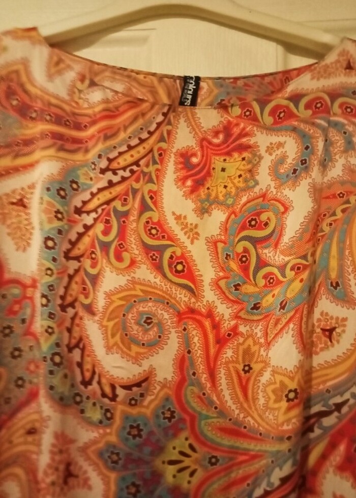 Otantik ipek saten isrer elbise ister bluz lastik yukarı cekknce - Görsel 3