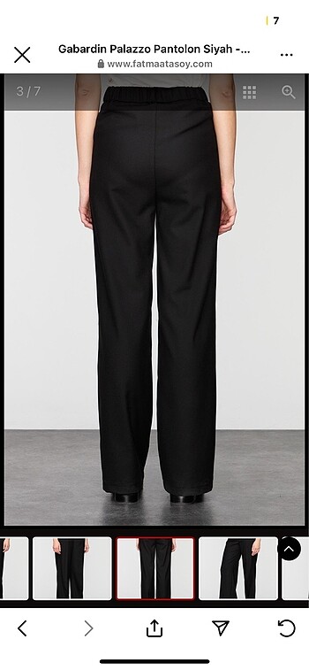 40 Beden Fatma Atasoy Gabardin Palazzo Pantolon