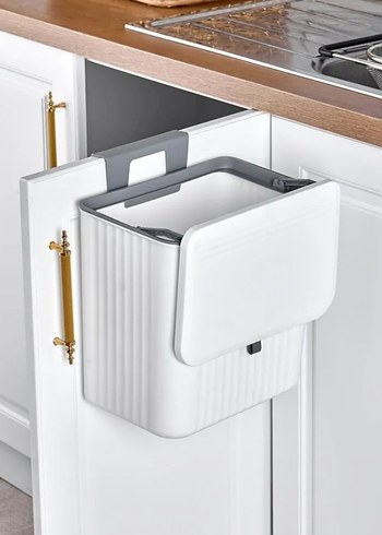 Beyaz Kapaklı Mutfak Çöp Kutusu - Görsel 2