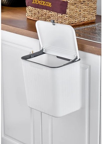 Beyaz Kapaklı Mutfak Çöp Kutusu - Görsel 3