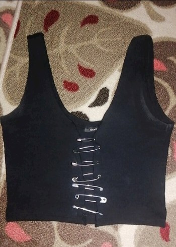 Siyah Gotik Crop