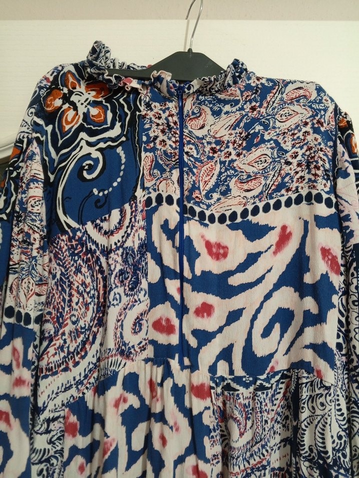 Püsküllü Bohem Desenli Uzun Elbise - Görsel 2