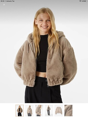 Bershka peluş ceket