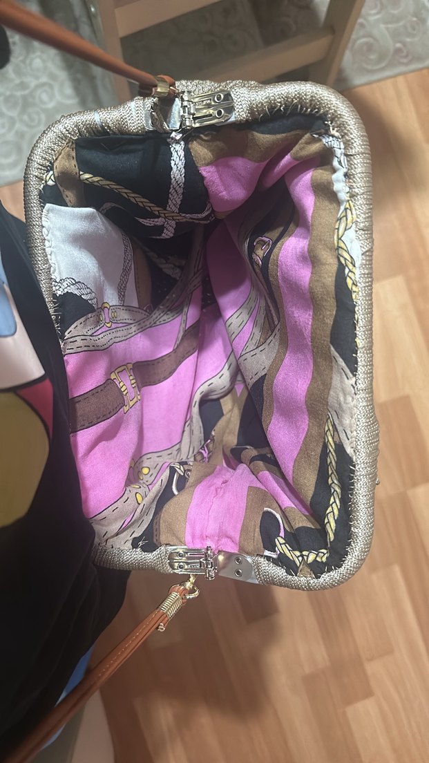 Gri Örgü Kadın Portföy Çanta - Görsel 3