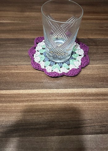 Bohem Çok Renkli El Yapımi bardak altligi ve kupa kilifi - Görsel 2