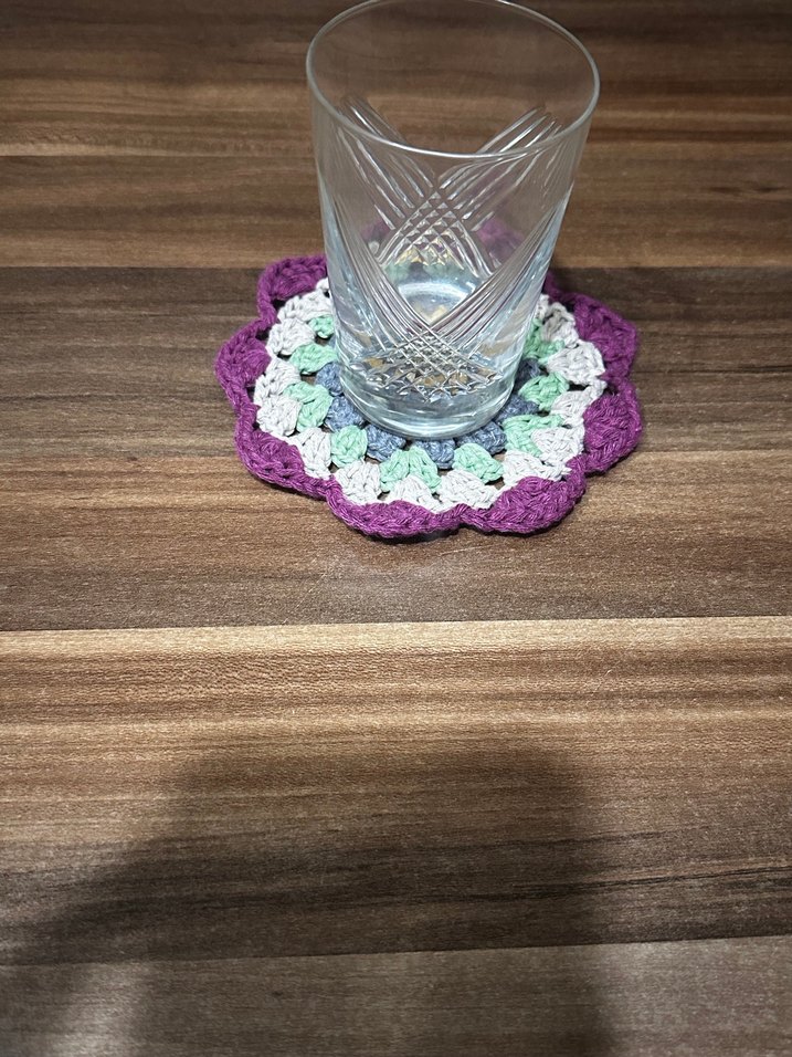 Bohem Çok Renkli El Yapımi bardak altligi ve kupa kilifi - Görsel 2