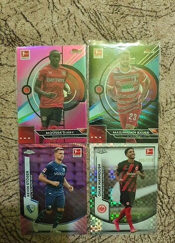  Beden panini topps chrome serileri 7 numaralı karışık lot