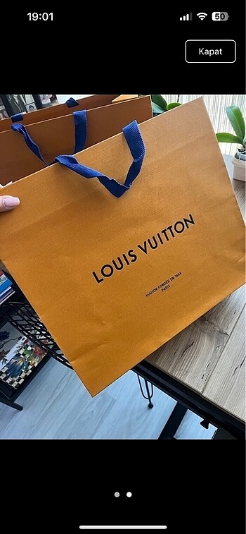 Louis Vuitton Lv karton poşet