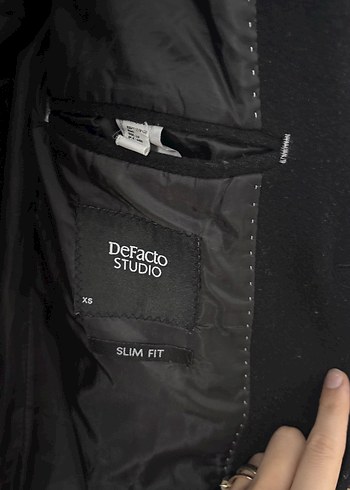 Düğmeli Siyah Erkek kale kaban - Görsel 2