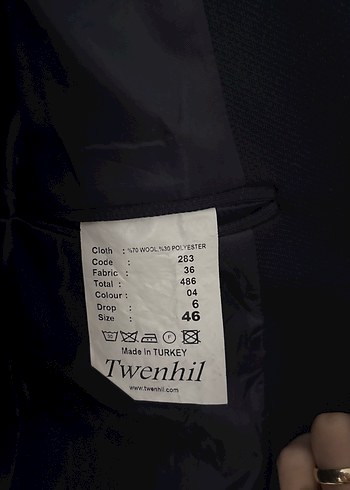 Düğmeli lacivert Erkek Takım Ceketi - Görsel 3