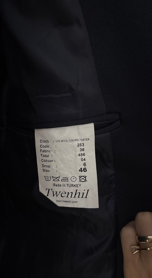 Düğmeli lacivert Erkek Takım Ceketi - Görsel 3