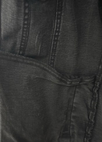 Siyah Düğmeli Denim Ceket - Görsel 3