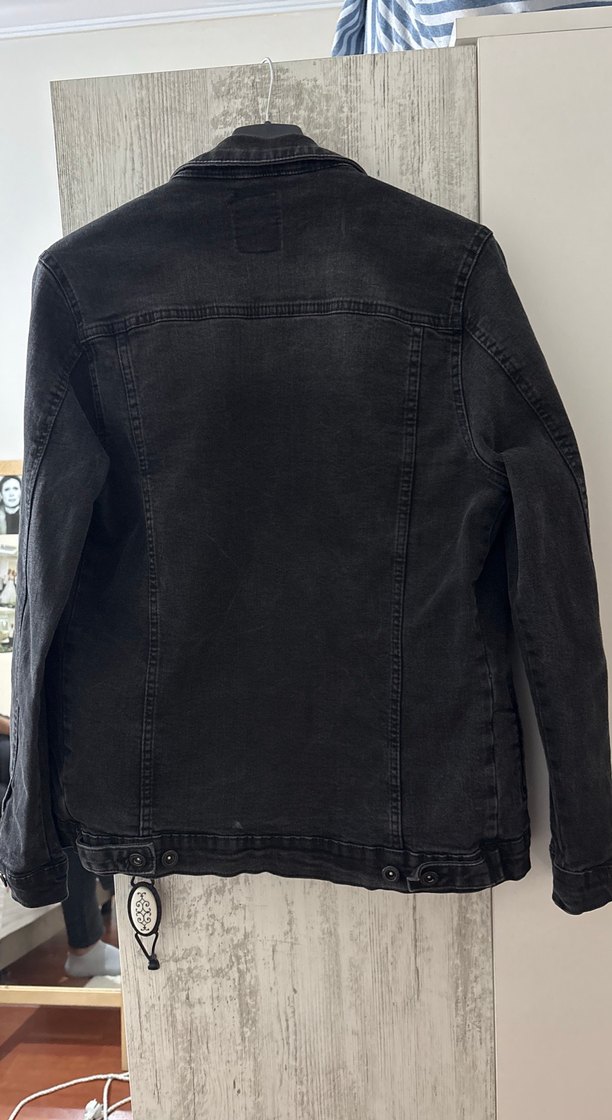 Siyah Düğmeli Denim Ceket - Görsel 4