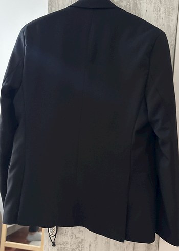 Erkek Siyah Düğmeli Ofis Takım Elbise - Görsel 5