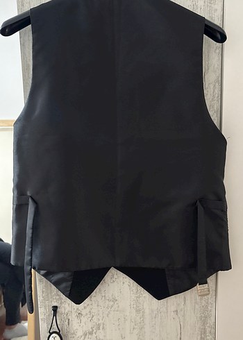 Erkek Siyah Düğmeli Ofis Takım Elbise - Görsel 4