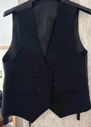 Erkek Siyah Düğmeli Ofis Takım Elbise - Görsel 3