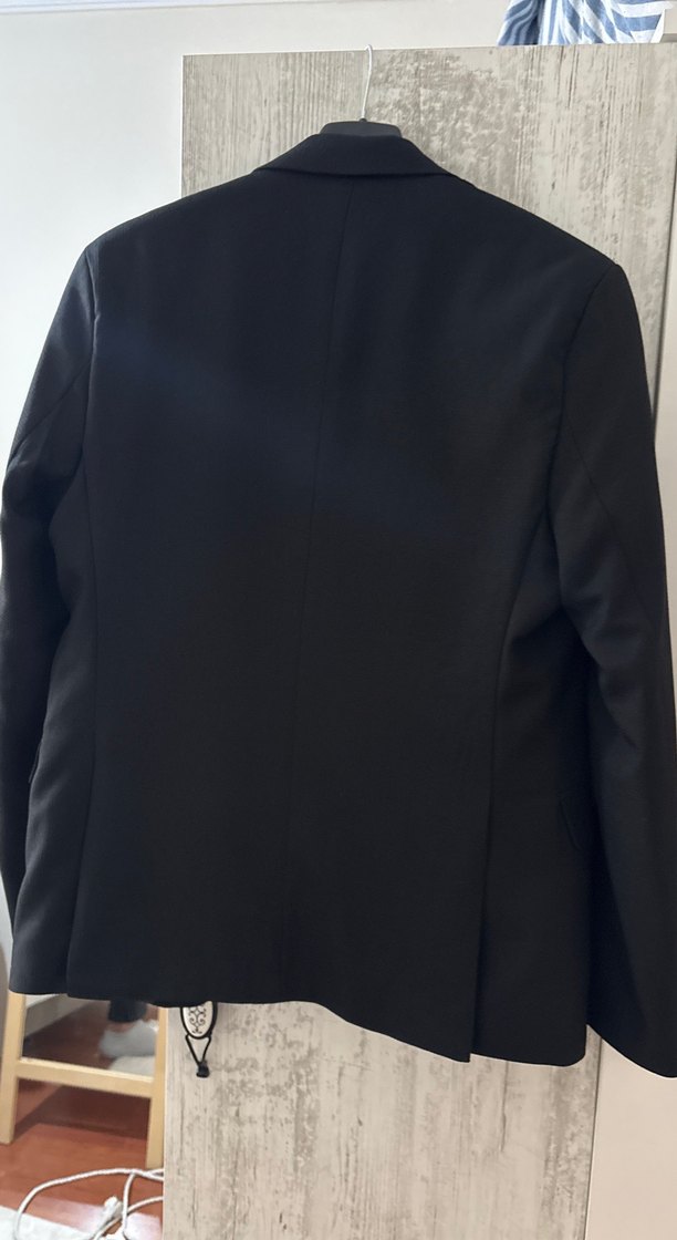 Erkek Siyah Düğmeli Ofis Takım Elbise - Görsel 5