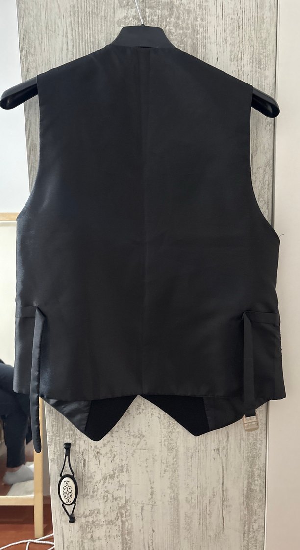 Erkek Siyah Düğmeli Ofis Takım Elbise - Görsel 4