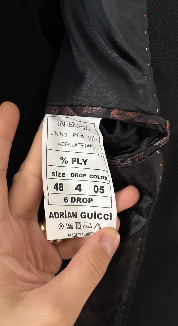 Erkek Siyah Düğmeli Ofis Takım Elbise - Görsel 2