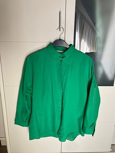 Yeşil oversize gömlek