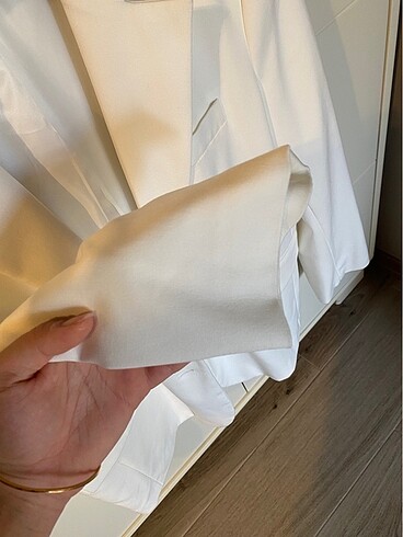 xl Beden Ekru/Beyaz Blazer Ceket
