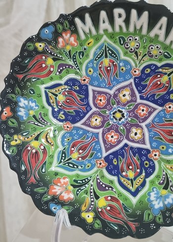 Diğer Marmaris Temalı Renkli El Yapımı Çini Seramik Dekoratif Tabak