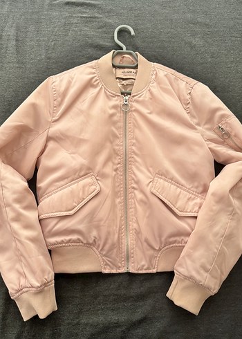 Pull and Bear Pull & Bear Pembe Kadın Bomber Ceket