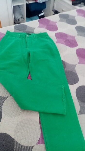 38 Beden yeşil Renk Kot pantolon