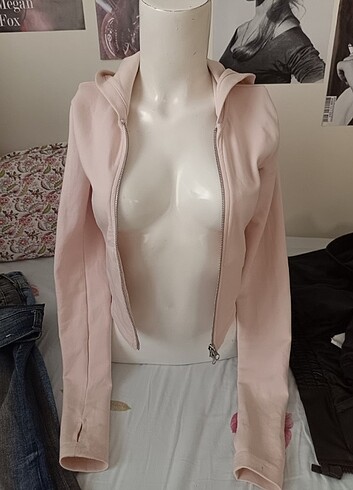 xs Beden Bershka crop Pembe hirka