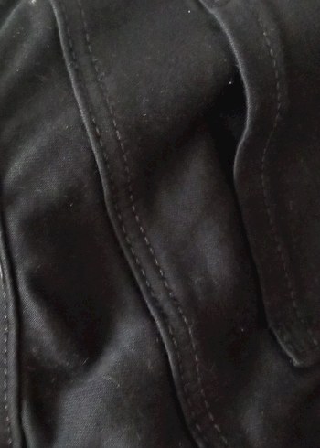 Düğmeli Siyah Kadın Denim Pantolon - Görsel 8