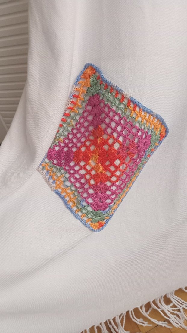 Boncuk İşlemeli Uzun Bohem Hamile Tuniği - Görsel 5