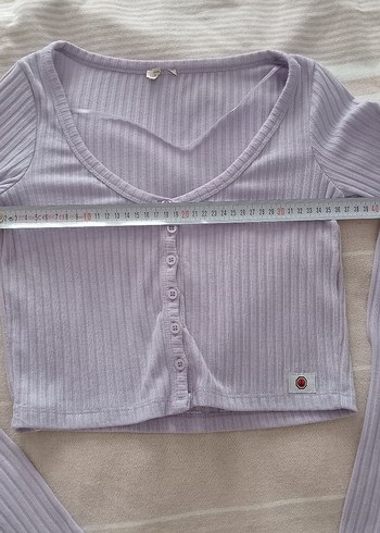 Düğmeli Mor Kız Çocuk Uzun Kollu Hırka - Görsel 6