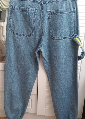Mavi Beli Kemerli Rahat Kesim Denim Pantolon - Görsel 3