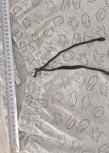 Gri Yaprak Desenli Kısa Kollu Kadın Pijama Takımı - Görsel 6