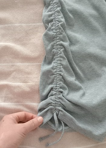 Gri Kısa Kollu  Midi Elbise - Görsel 5