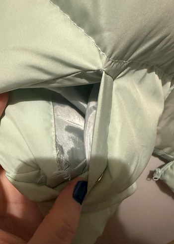 Gri Kadın Midi Boy Düğmeli Mont - Görsel 4