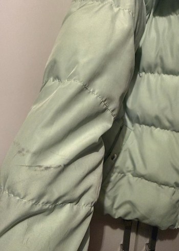 Gri Kadın Midi Boy Düğmeli Mont - Görsel 2