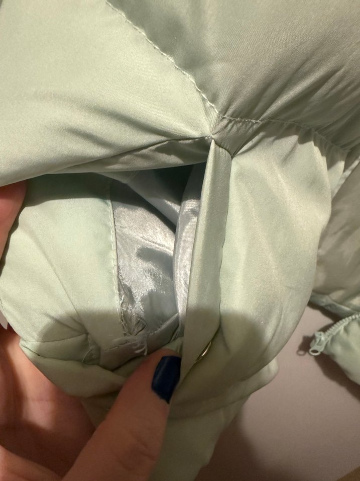 Gri Kadın Midi Boy Düğmeli Mont - Görsel 4