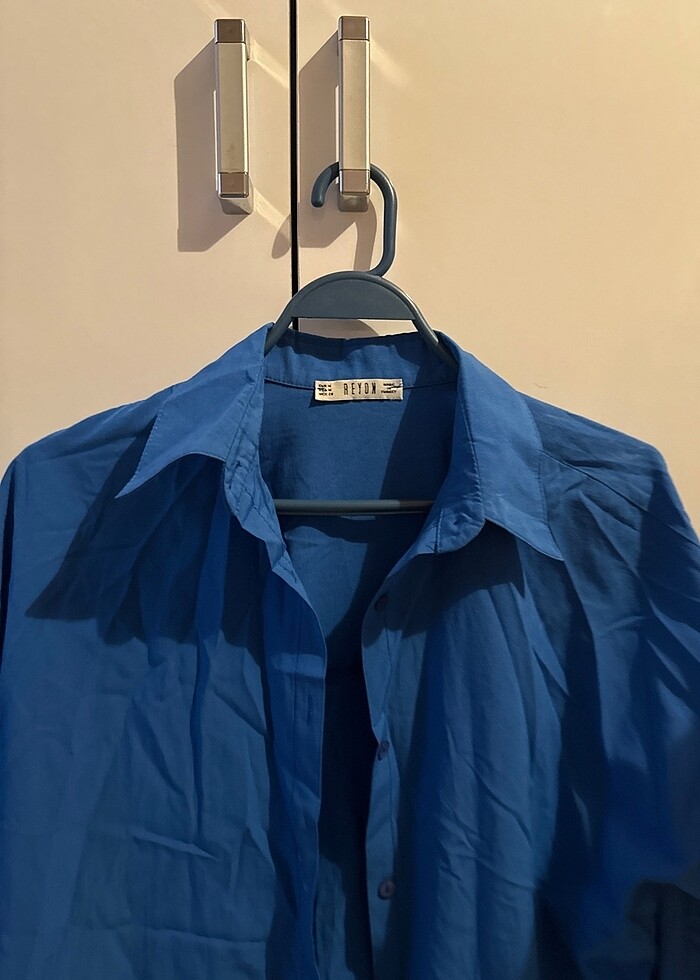 M beden lacivert gömlek - Görsel 2