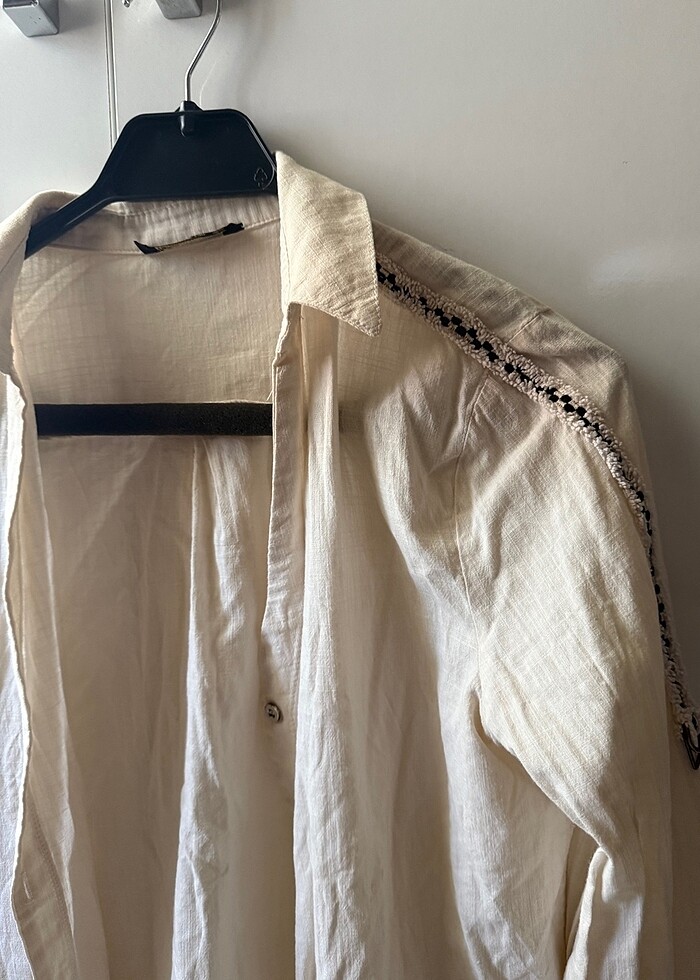 Krem gömlek - Görsel 2