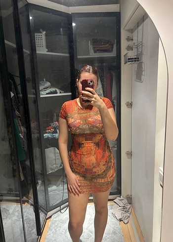 Bershka Bershka leopar desenli elbise