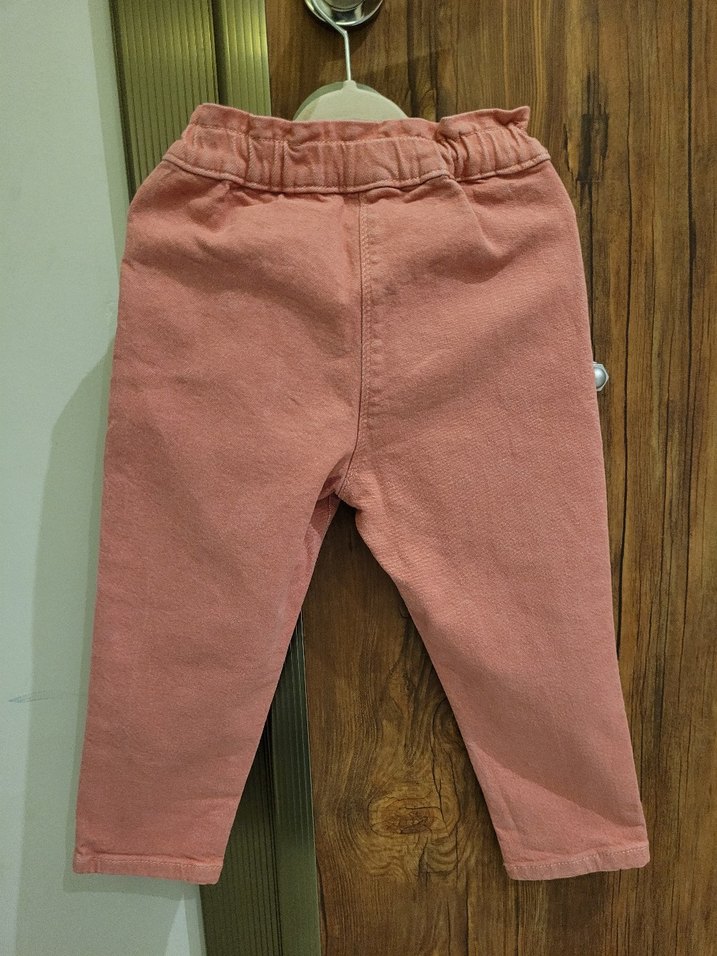 Kız Çocuk Pembe Jean Pantolon - Görsel 2