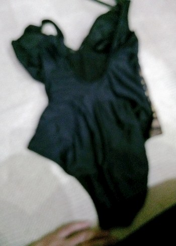 Siyah Drapeli Bağlamalı Mini Mayo - Görsel 3