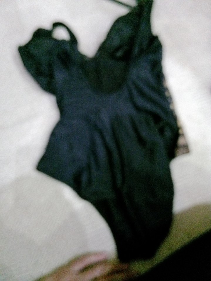 Siyah Drapeli Bağlamalı Mini Mayo - Görsel 3